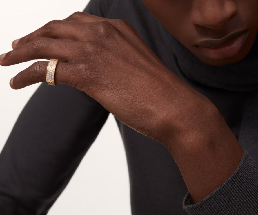 [Lumina]LOVE RING 6.5mm-wide full-diamond ring Lumina Gold