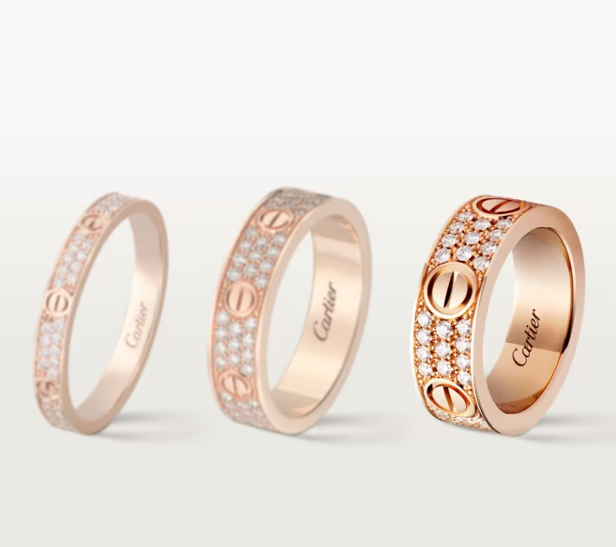 [Lumina]LOVE RING 6.5mm-wide full-diamond ring Lumina Gold