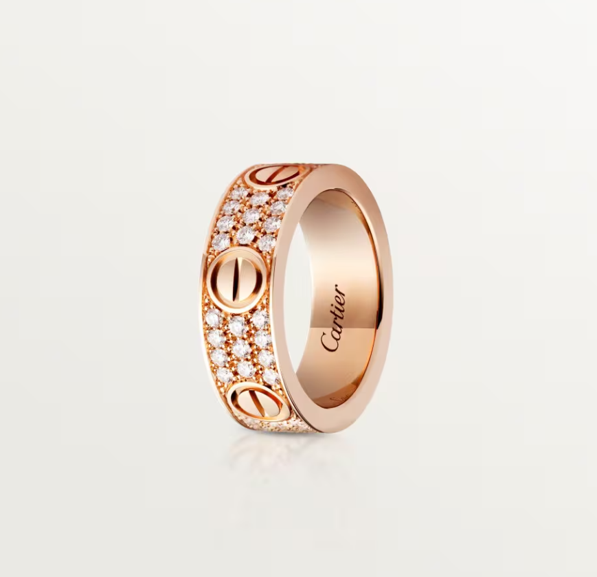 [Lumina]LOVE RING 6.5mm-wide full-diamond ring Lumina Gold