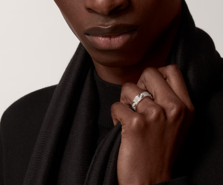 [Lumina]LOVE RING 6.5MM Full Diamond, 6 Major Diamonds Silver