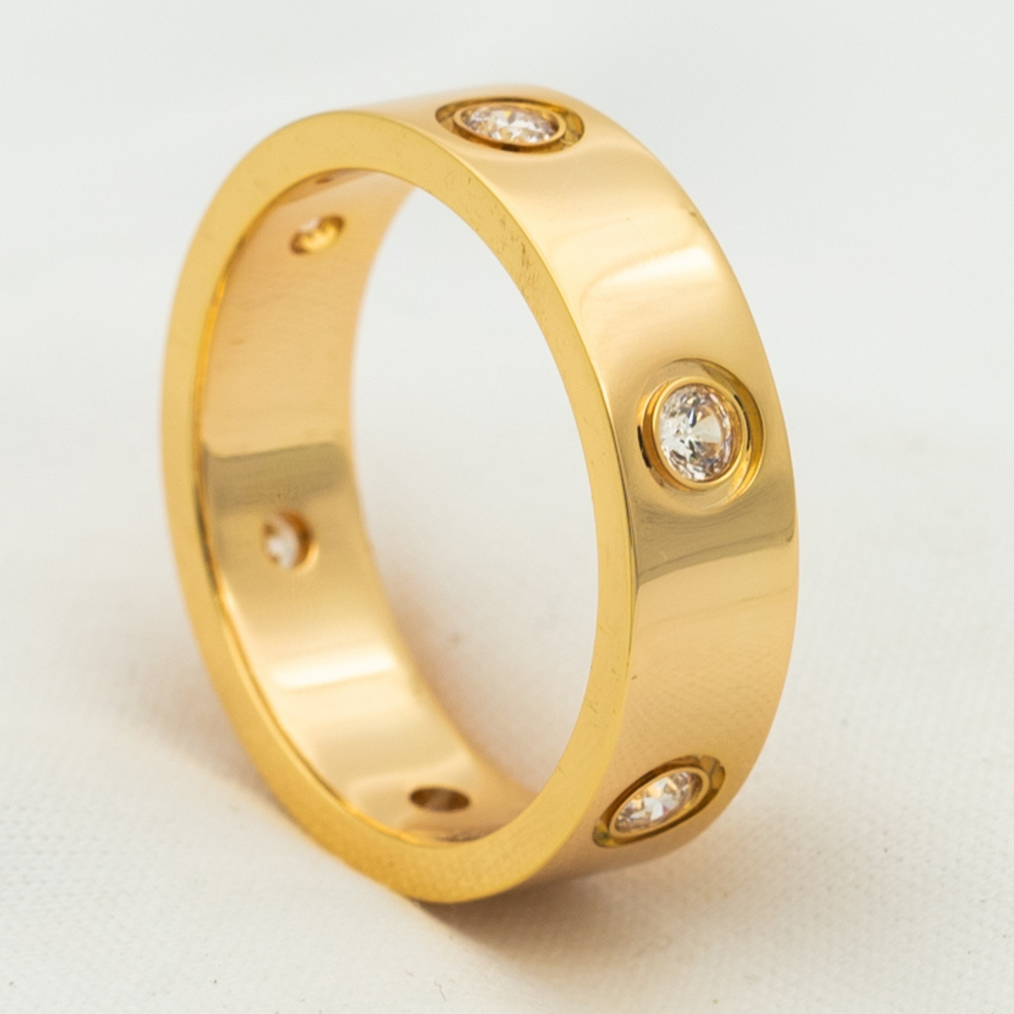 [Lumina]LOVE RING 5.5MM 6 DIAMONDS PINK GOLD