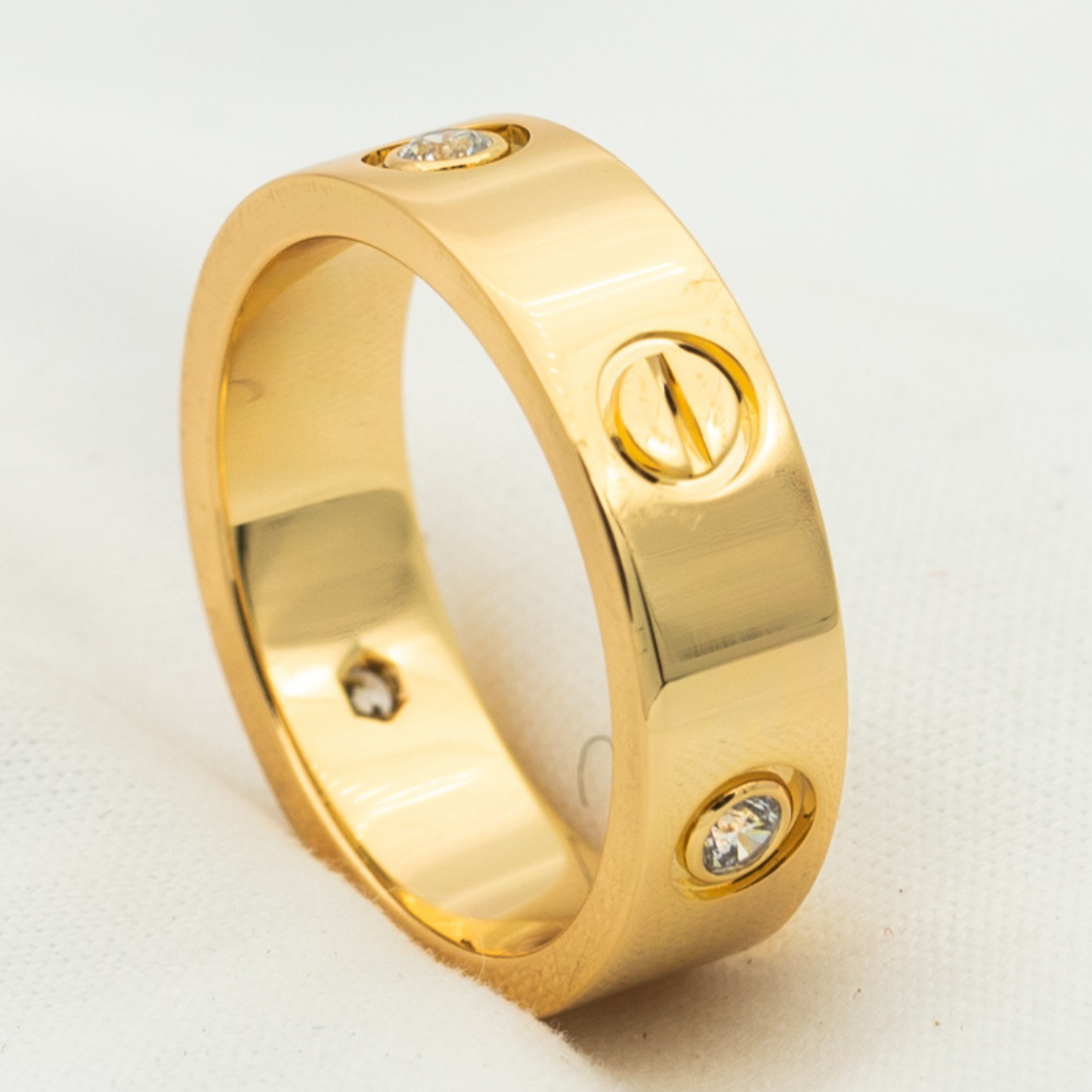 [Lumina]LOVE RING 5.5MM 3 DIAMONDS PINK GOLD