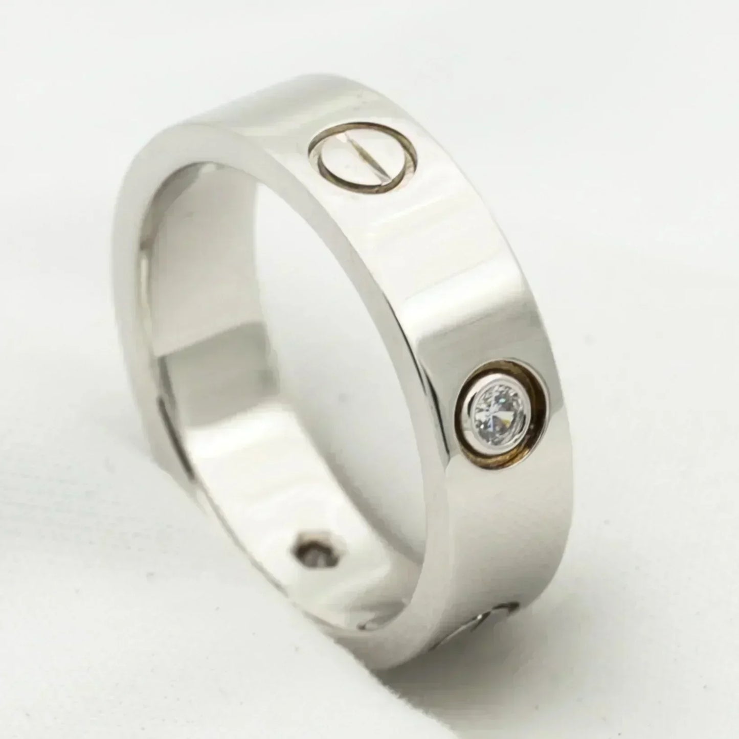[Lumina]LOVE RING 5.5MM 3 DIAMONDS SILVER