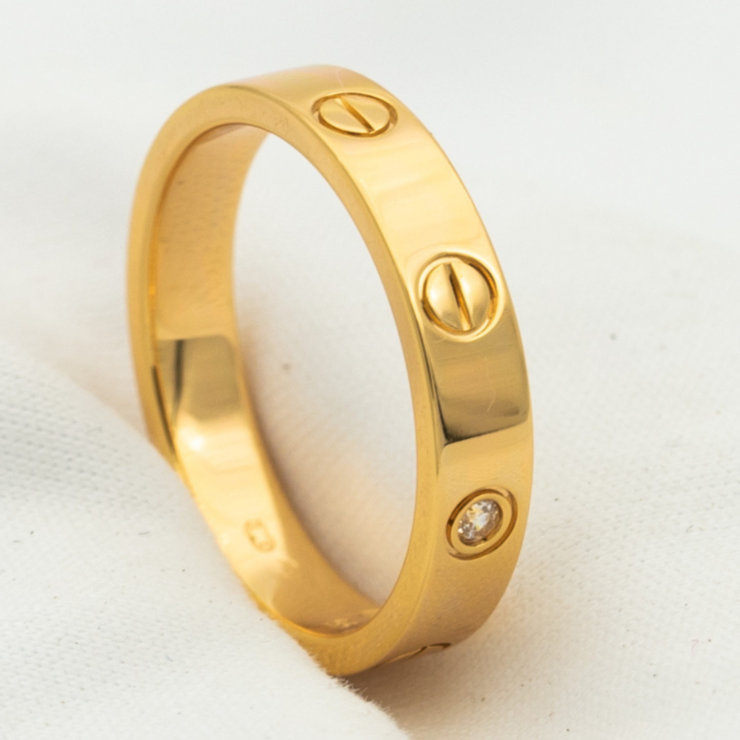 [Lumina]LOVE RING 4MM 1 DIAMOND PINK GOLD