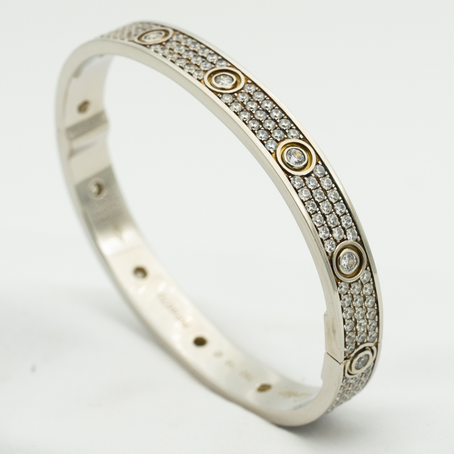 [Lumina]LOVE BRACELET 6.1MM DIAMOND-PAVED 10 BIG DIAMONDS