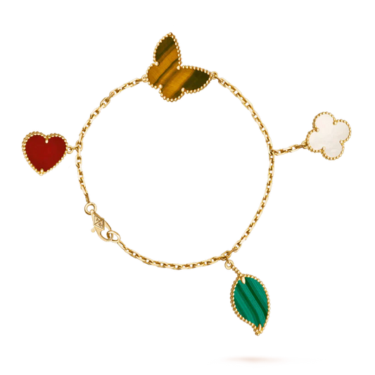 [Lumina]LUCKY SPRING 5 MOTIF GOLD BRACELET