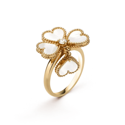 [Lumina]SWEET CLOVER WHITE MOP RING