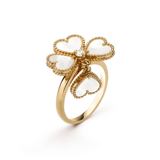 [Lumina]SWEET CLOVER WHITE MOP RING