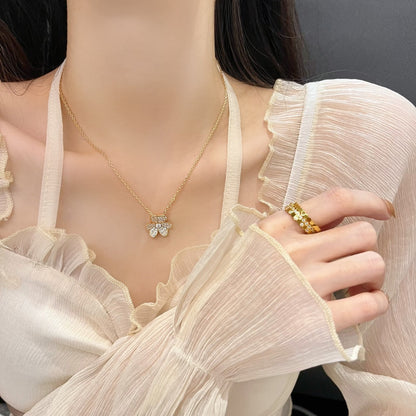 [Lumina]FLOWER DIAMOND NECKLACE