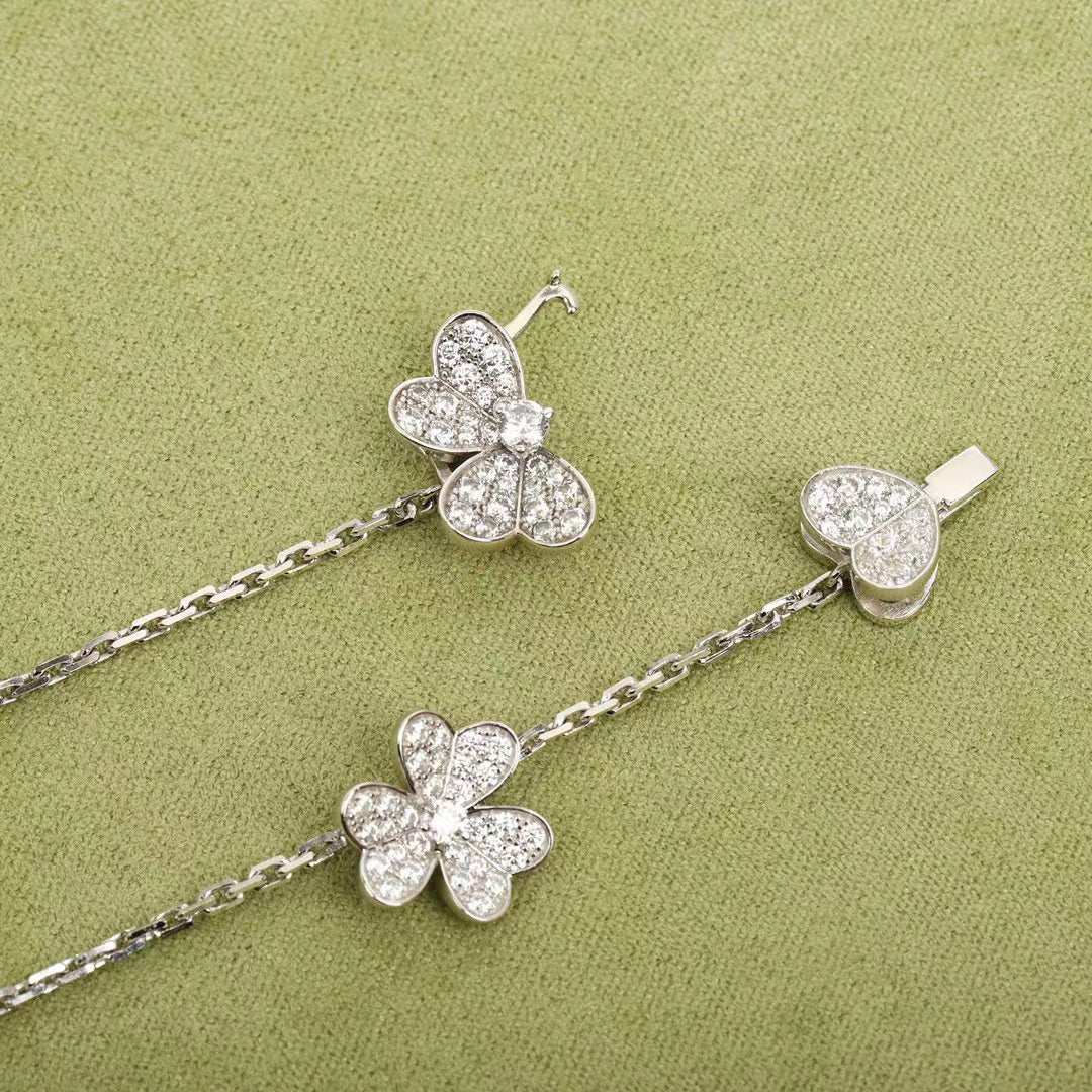 [Lumina]FRIVOLE SILVER 9 FLOWERS NECKLACE