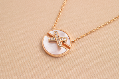 [Lumina]JEUX DE PINK GOLD DIAMOND NECKLACE