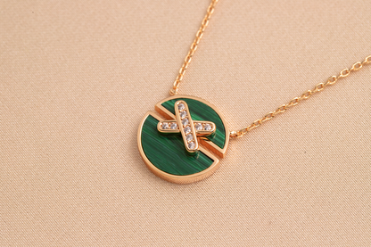 [Lumina]JEUX DE PINK GOLD DIAMOND NECKLACE
