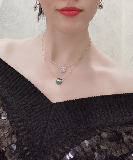 [Lumina]JEUX DE PINK GOLD DIAMOND NECKLACE