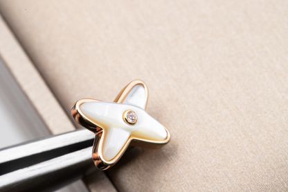 [Lumina]JEUX DE WHITE MOP Lumina GOLD DIAMOND EARRINGS
