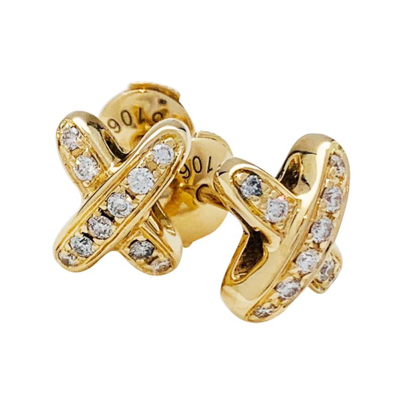 [Lumina]JEUX DE GOLD DIAMOND EARRINGS