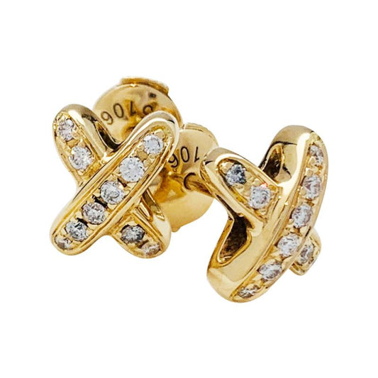 [Lumina]JEUX DE GOLD DIAMOND EARRINGS