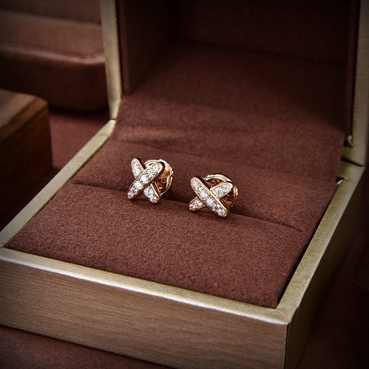 [Lumina]JEUX DE GOLD DIAMOND EARRINGS