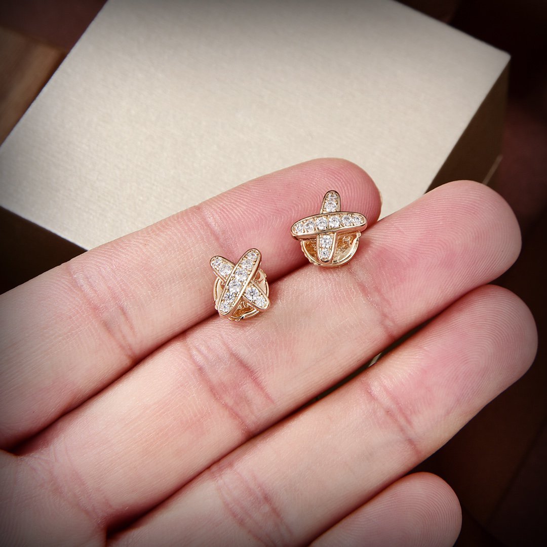 [Lumina]JEUX DE GOLD DIAMOND EARRINGS