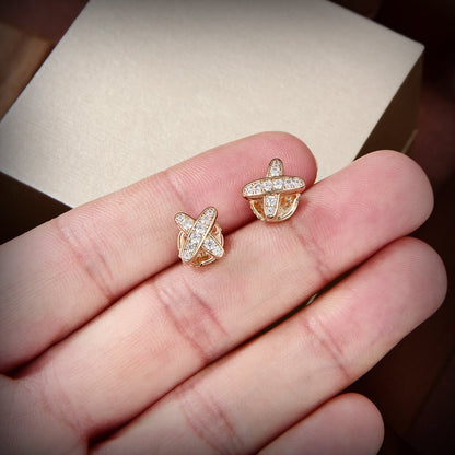 [Lumina]JEUX DE GOLD DIAMOND EARRINGS