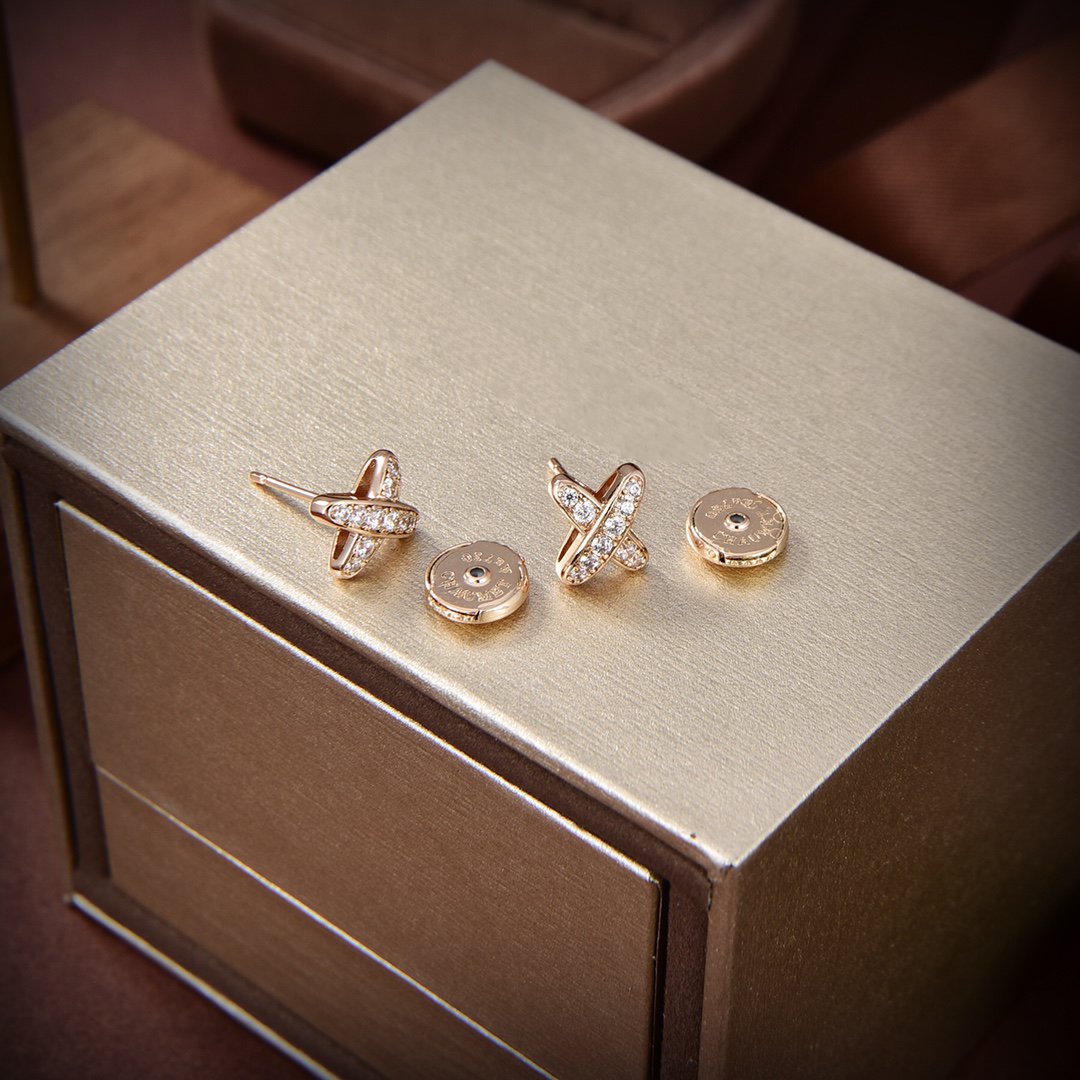 [Lumina]JEUX DE GOLD DIAMOND EARRINGS