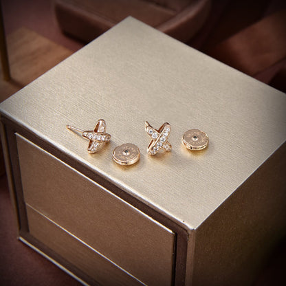 [Lumina]JEUX DE GOLD DIAMOND EARRINGS