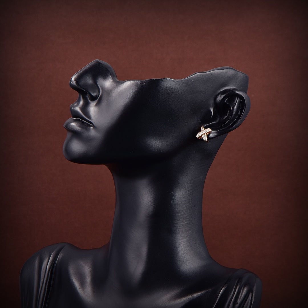 [Lumina]JEUX DE GOLD DIAMOND EARRINGS