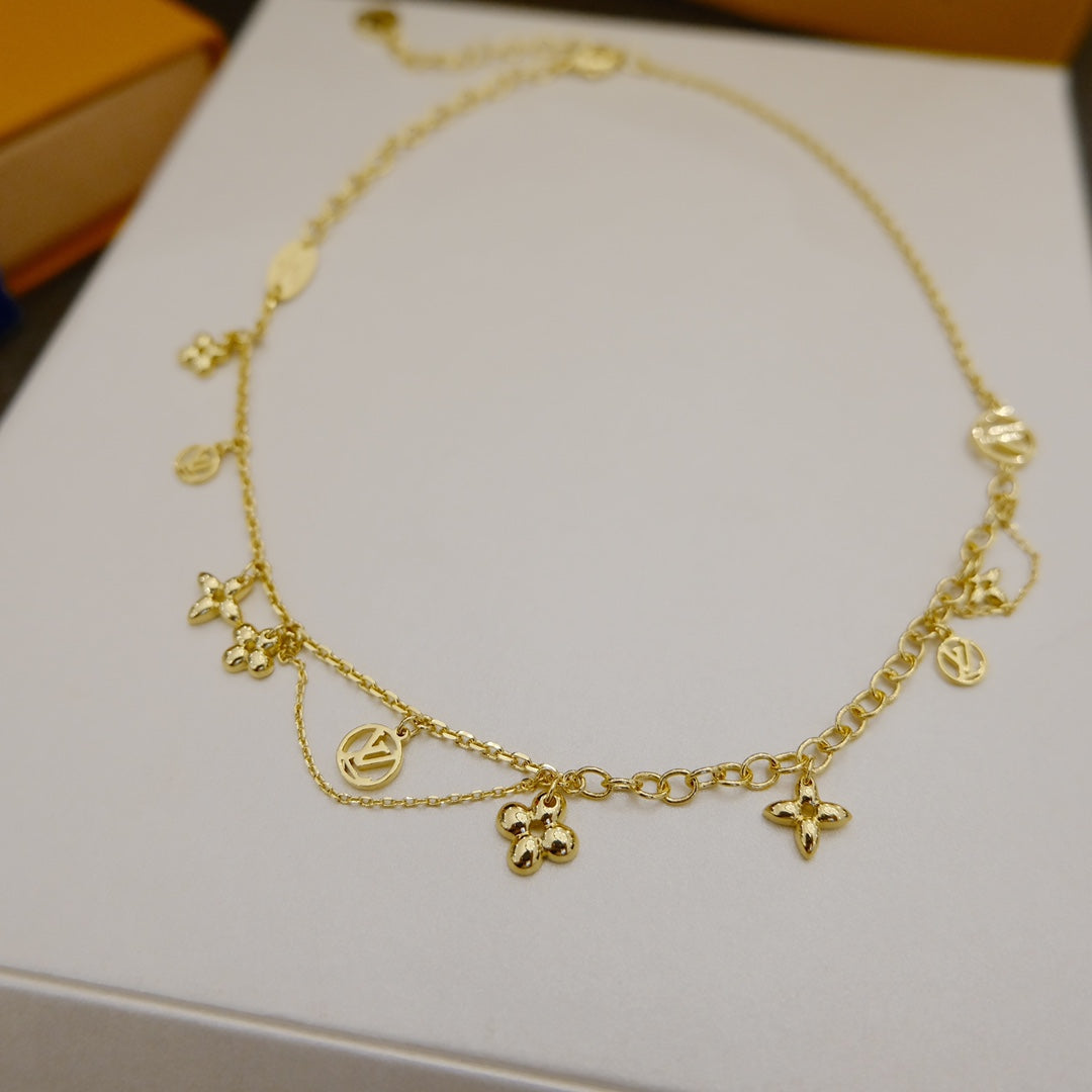 [Lumina]BLOOMING SUPPLE NECKLACE BRASS