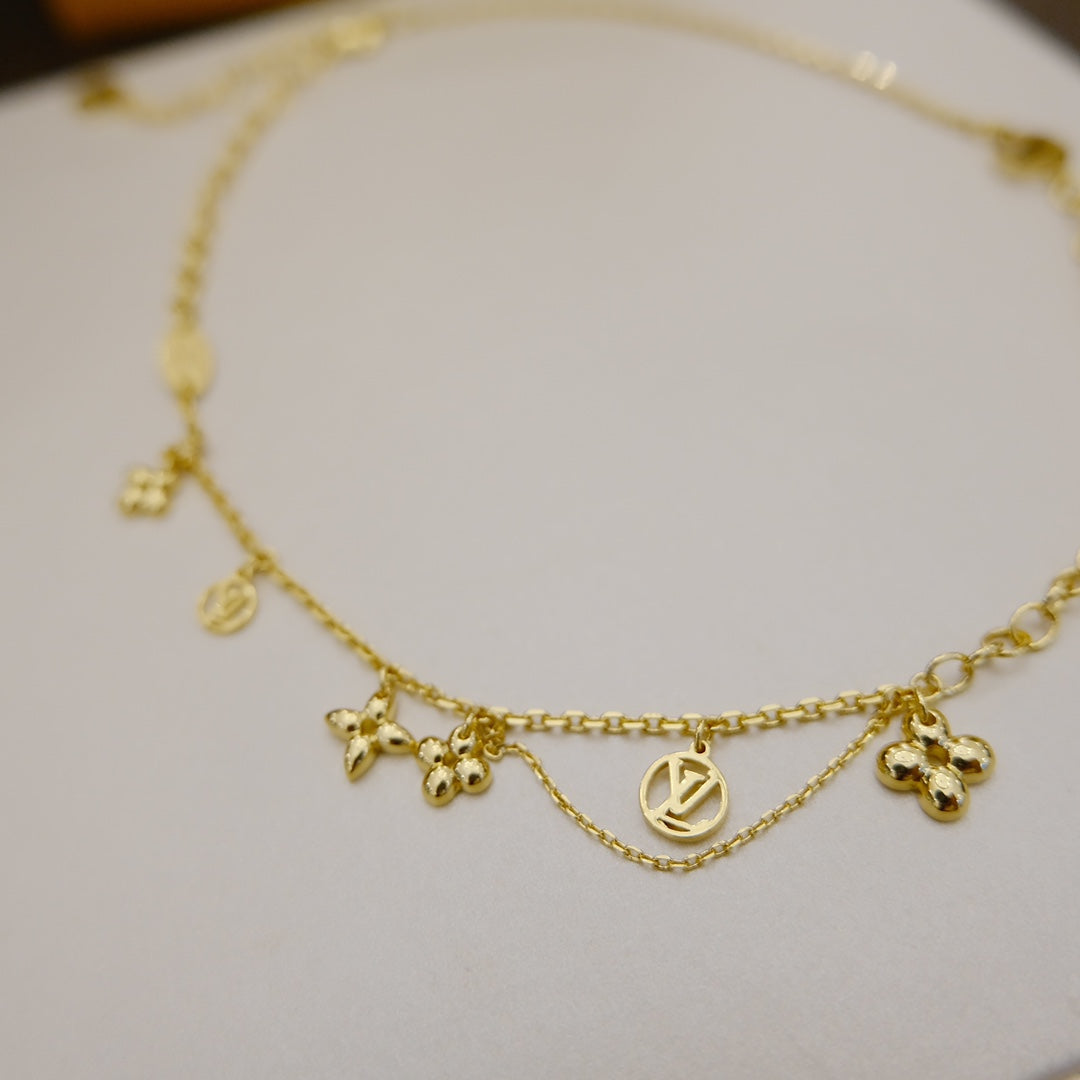 [Lumina]BLOOMING SUPPLE NECKLACE BRASS