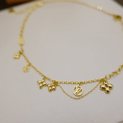 [Lumina]BLOOMING SUPPLE NECKLACE BRASS