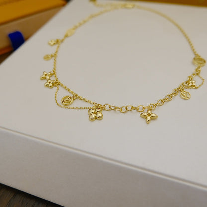 [Lumina]BLOOMING SUPPLE NECKLACE BRASS