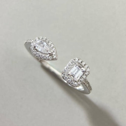 [Lumina]MY TWIN TOI & MOI SILVER DIAMOND RING