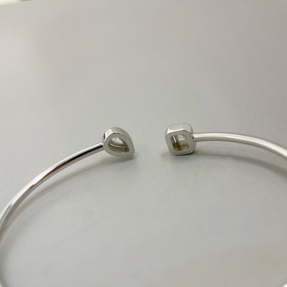 [Lumina]JONC FLEX MY TWIN TOI & MOI SILVER DIAMOND BRACELET