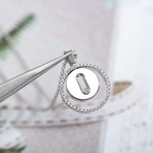 [Lumina]Demo MOVE PM NECKLACE SILVER DIAMOND