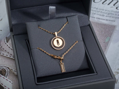 [Lumina]Demo MOVE PM NECKLACE PINK GOLD DIAMOND