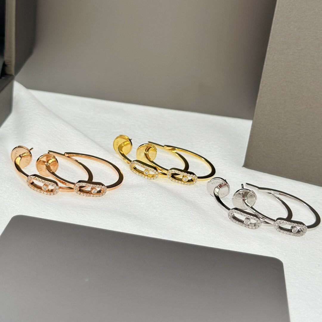 [Lumina]CREOLES MOVE UNO PM DIAMOND EARRINGS