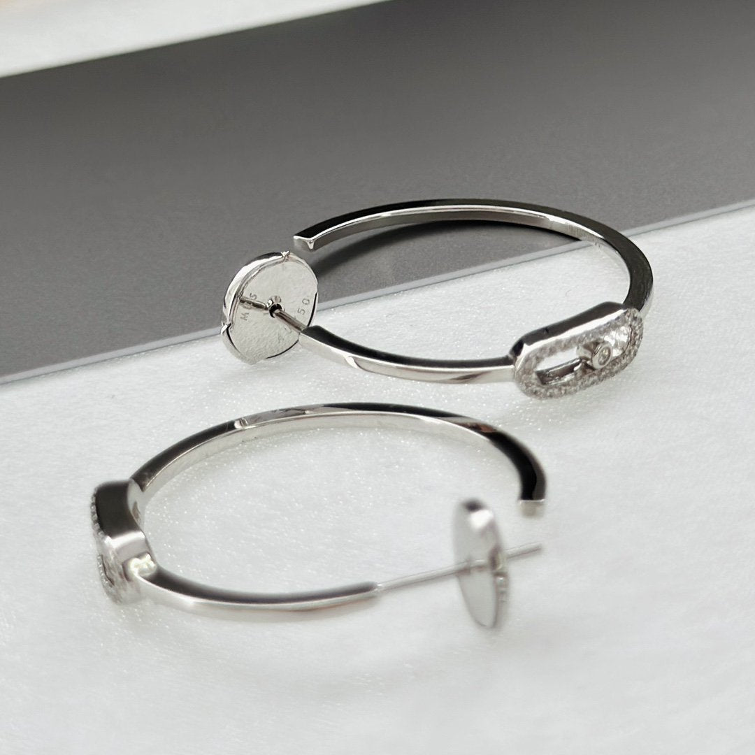 [Lumina]CREOLES MOVE UNO PM DIAMOND EARRINGS