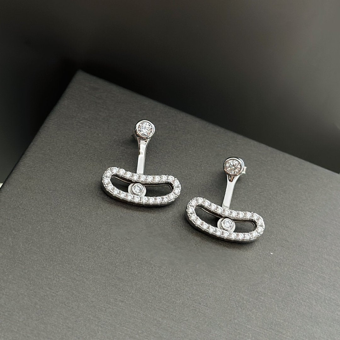 [Lumina]MOVE UNO SILVER DIAMOND EARRINGS
