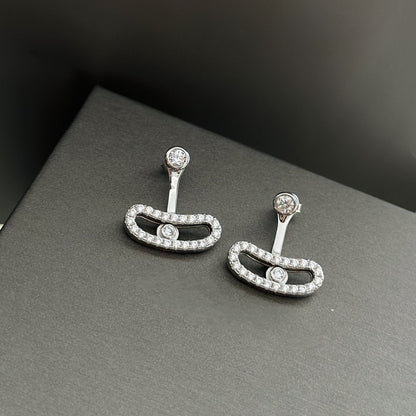 [Lumina]MOVE UNO SILVER DIAMOND EARRINGS
