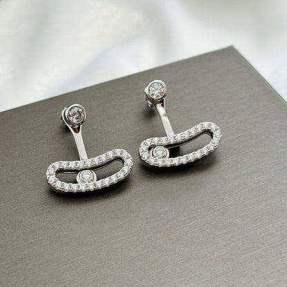 [Lumina]MOVE UNO SILVER DIAMOND EARRINGS