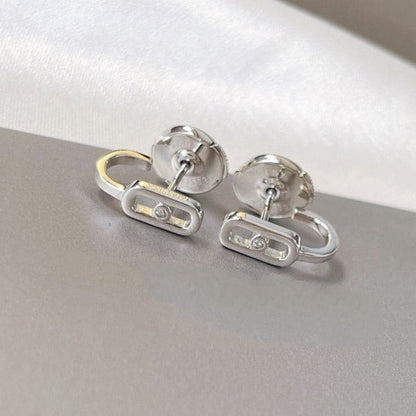 [Lumina]CREOLES MOVE UNO MINI 1 DIAMOND EARRINGS