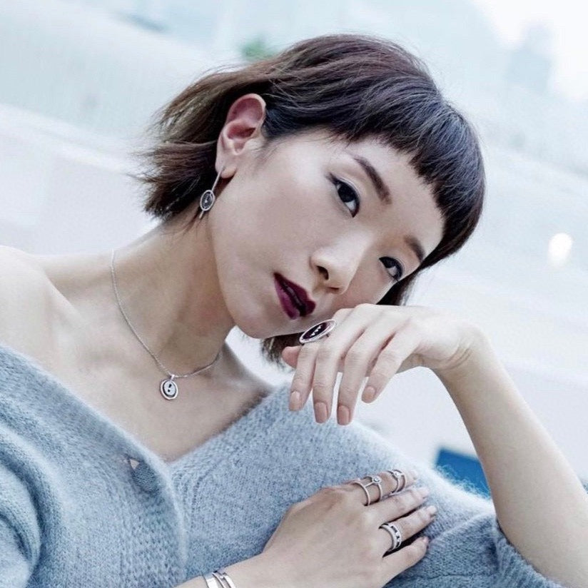 [Lumina]Demo MOVE ARROW PINK GOLD DIAMOND EARRINGS