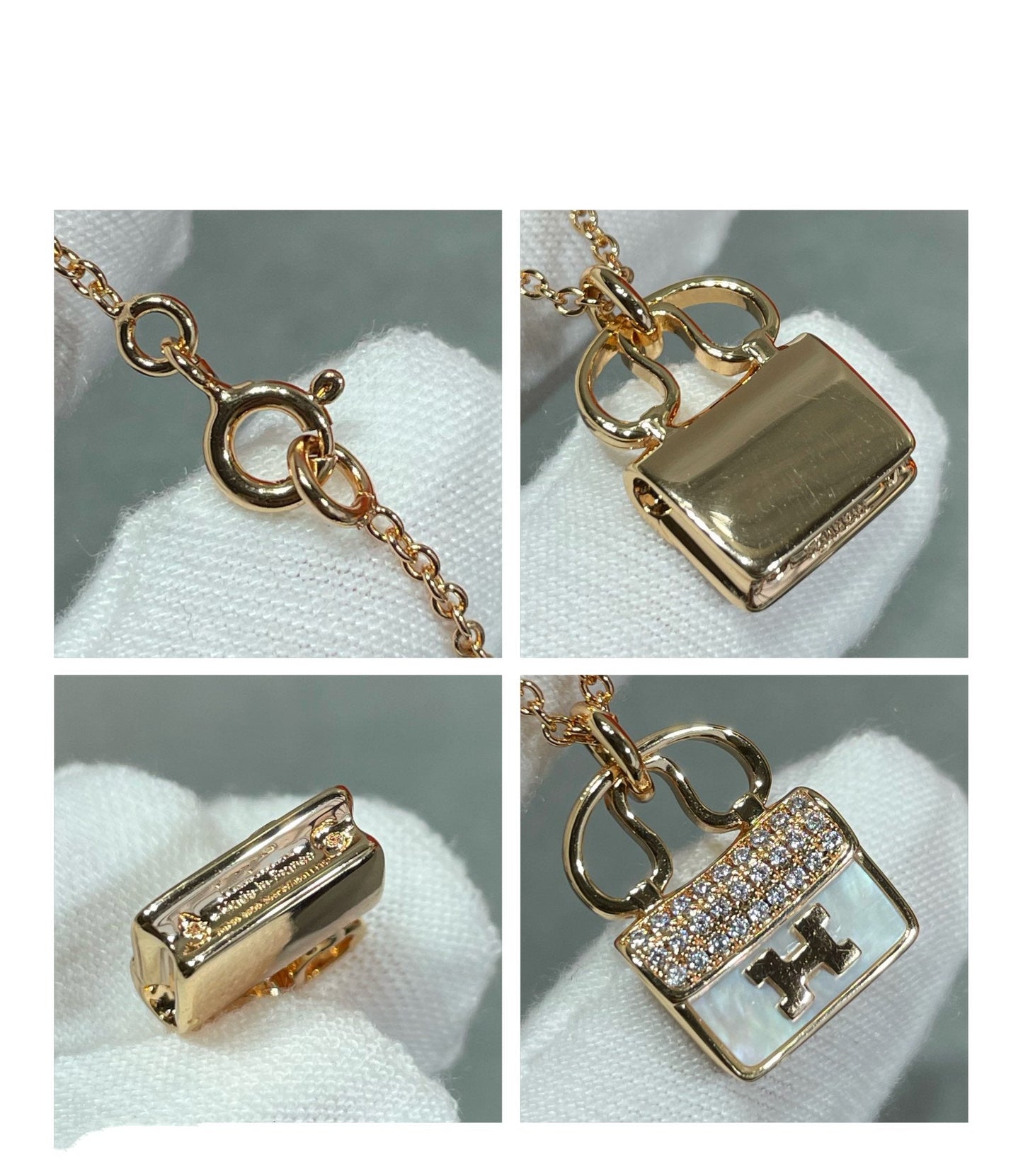 [Lumina]H CIRCE MOISSANITE PENDANT NECKLACE GOLD