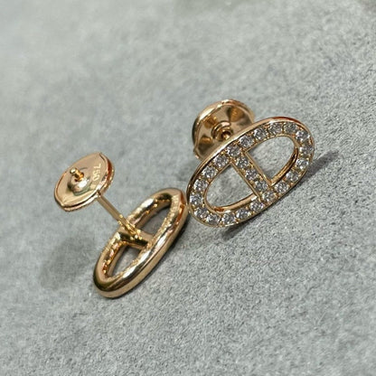 [Lumina]HM FULL DIAMOND PIG NOSE STUD EARRINGS