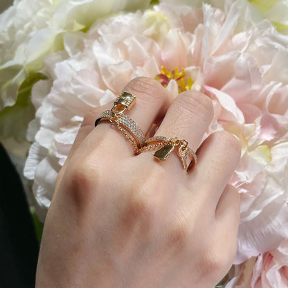 [Lumina]HM KELLY CLOCHETTE DOUBLE RING IN  WITH DIAMONDS