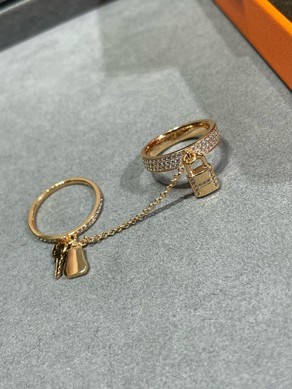 [Lumina]HM KELLY CLOCHETTE DOUBLE RING IN  WITH DIAMONDS