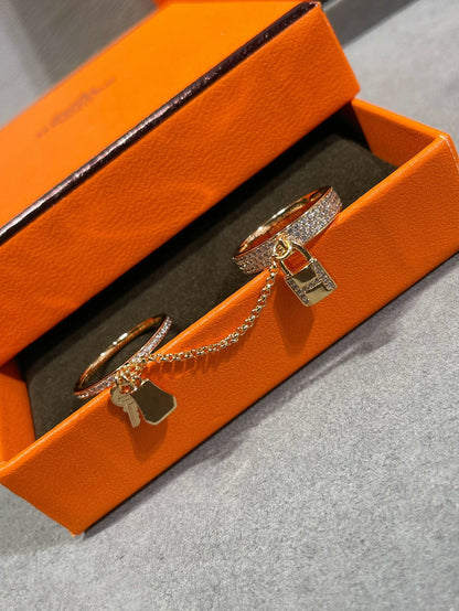 [Lumina]HM KELLY CLOCHETTE DOUBLE RING IN  WITH DIAMONDS
