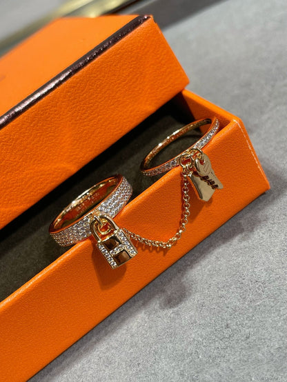 [Lumina]HM KELLY CLOCHETTE DOUBLE RING IN  WITH DIAMONDS