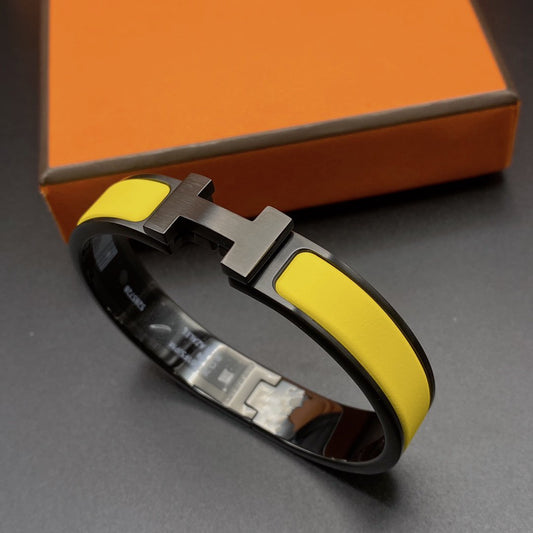 [Lumina]CLIC HM SO BLACK YELLOW BRACELET