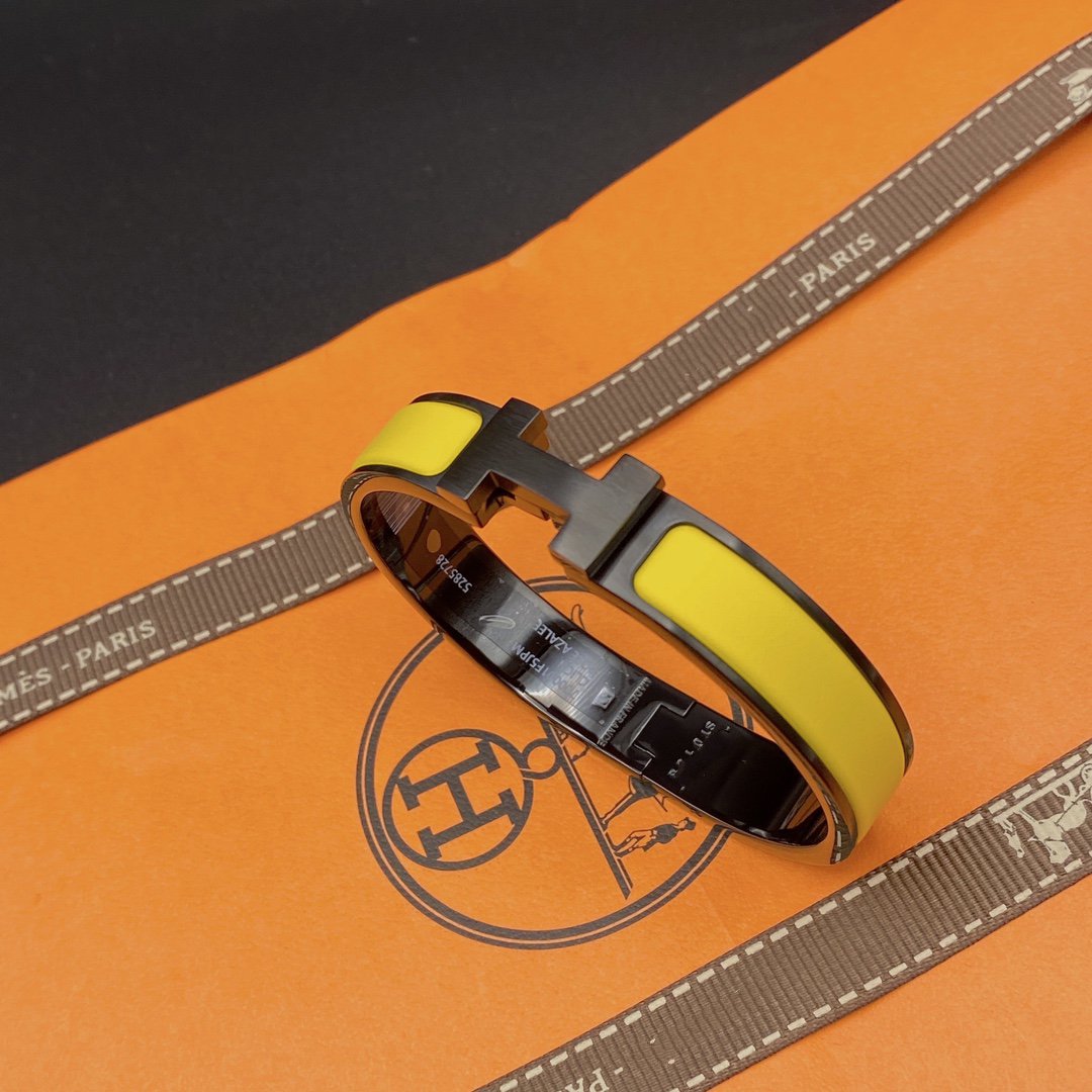 [Lumina]CLIC HM SO BLACK YELLOW BRACELET