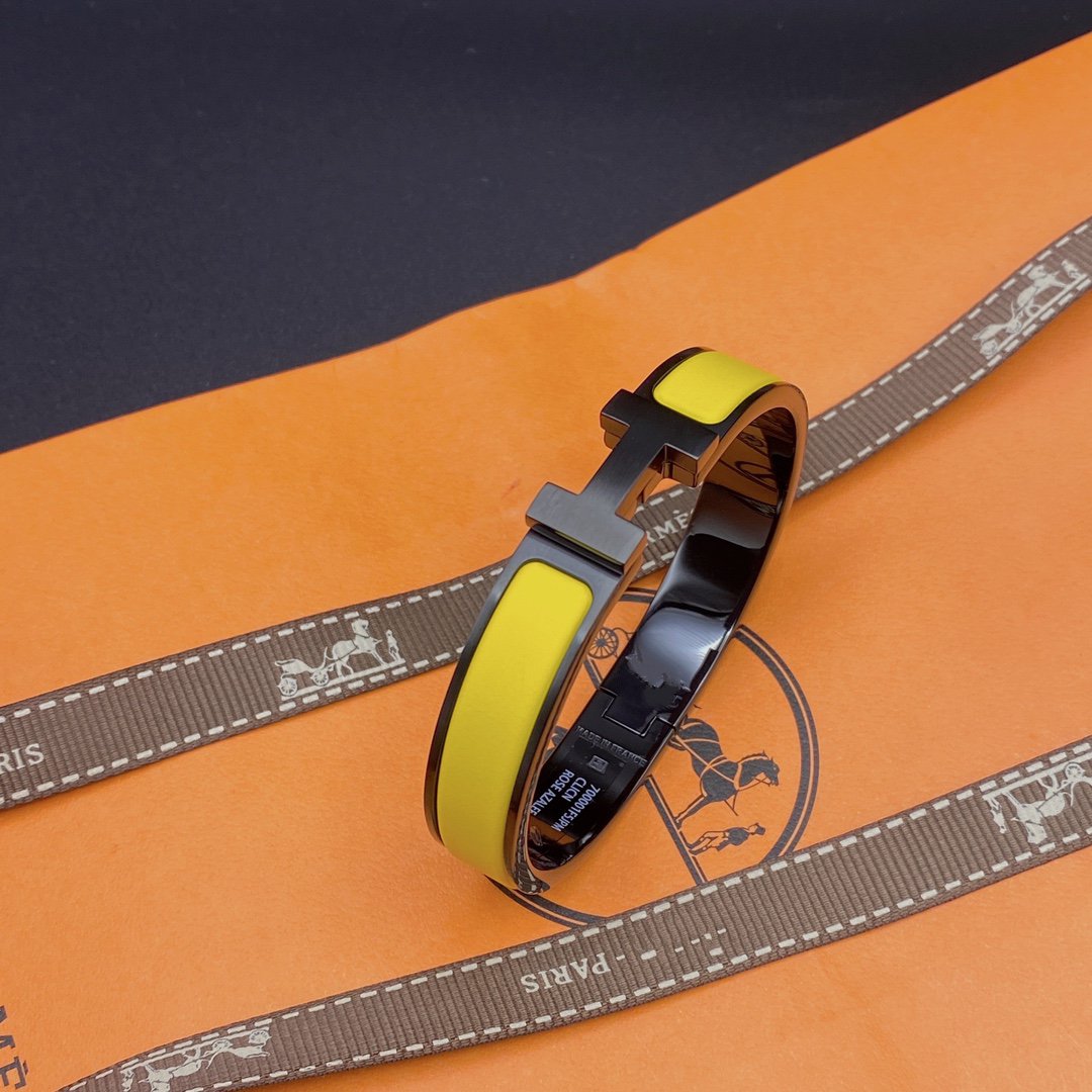 [Lumina]CLIC HM SO BLACK YELLOW BRACELET